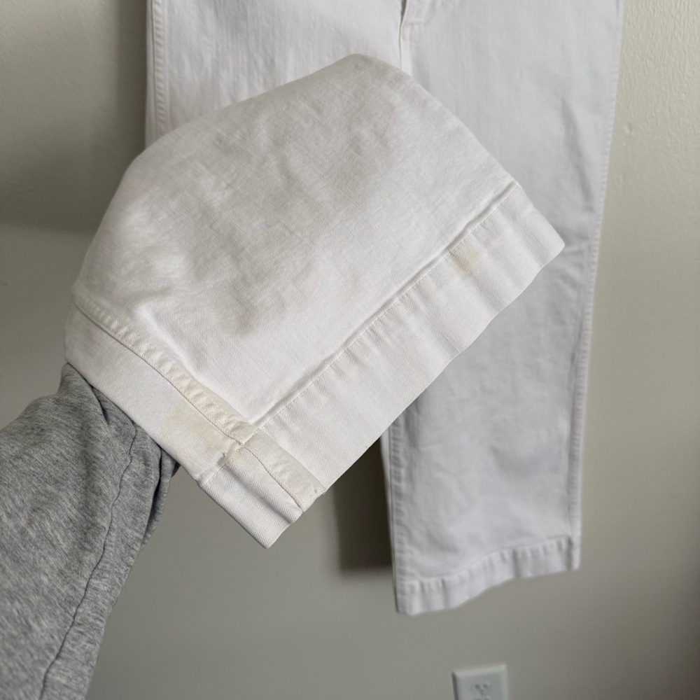 Madewell Emmett Wide Leg Crop Jeans in Tile White High Rise Women's Size 28 - Picture 6 of 12